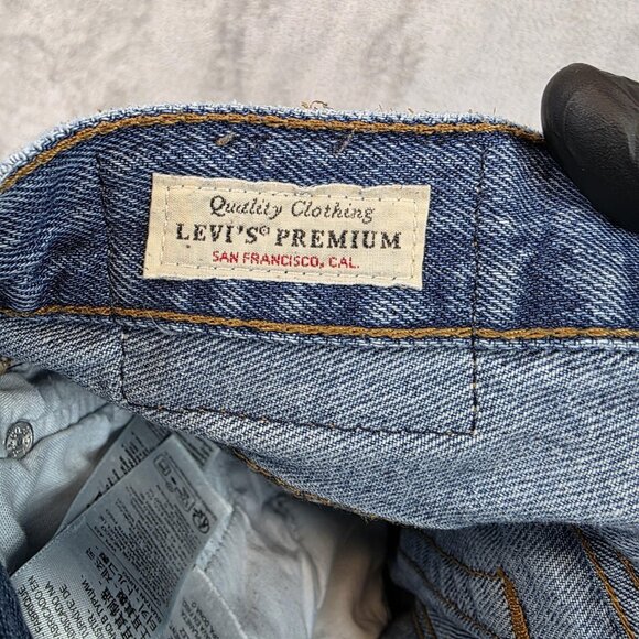 Levi's 501 Jeans Womens 27 Blue Denim Button Fly Straight Premium PC9 12501-0438 - Picture 11 of 16